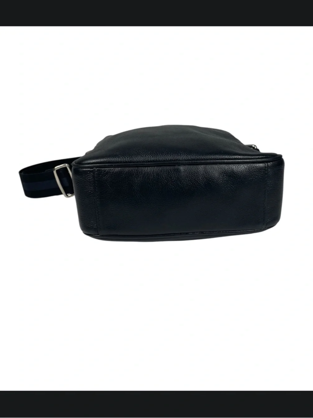 Coach Charles Flight Bag Crossbody Travel Black Pebbled Leather F54782 Messenger